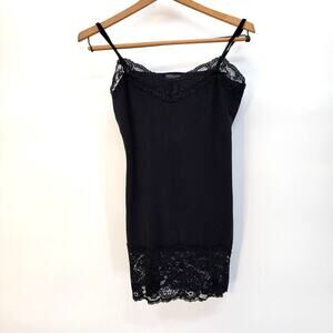 Streetwear grunge witchy moody Romantic Lace Trim Layering Camisole tank sz M